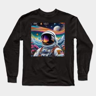 Trippy Astronaut Dreamscape – Cosmic Odyssey 6 Long Sleeve T-Shirt